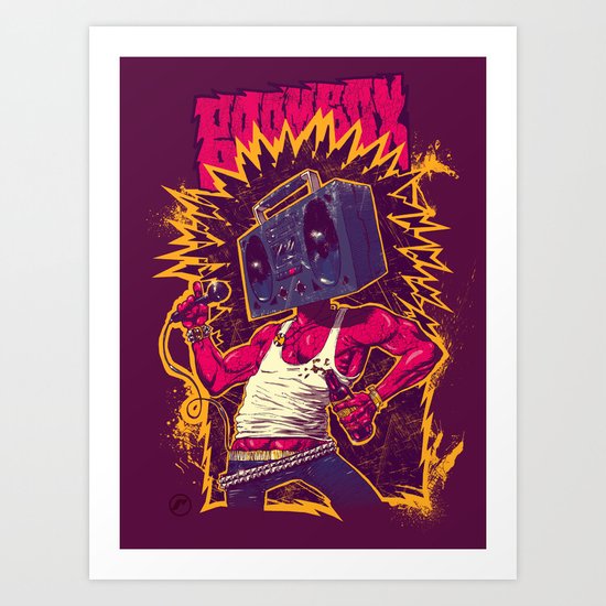 Boom Box Punk Art Print
