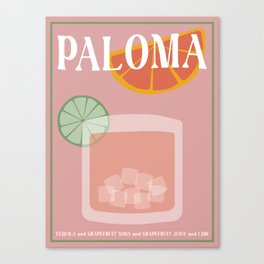 Paloma Cocktail Canvas Print