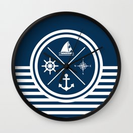 Sailing symbols Wall Clock