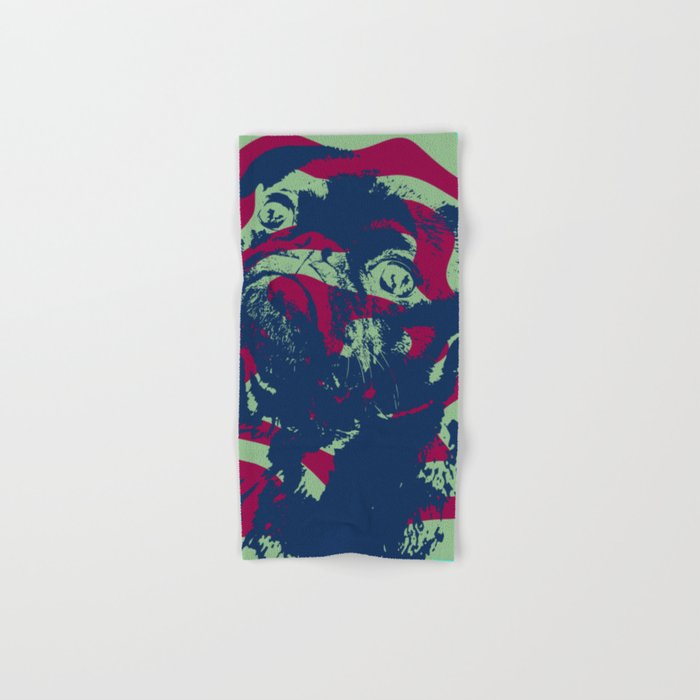 Pop art pug Hand & Bath Towel