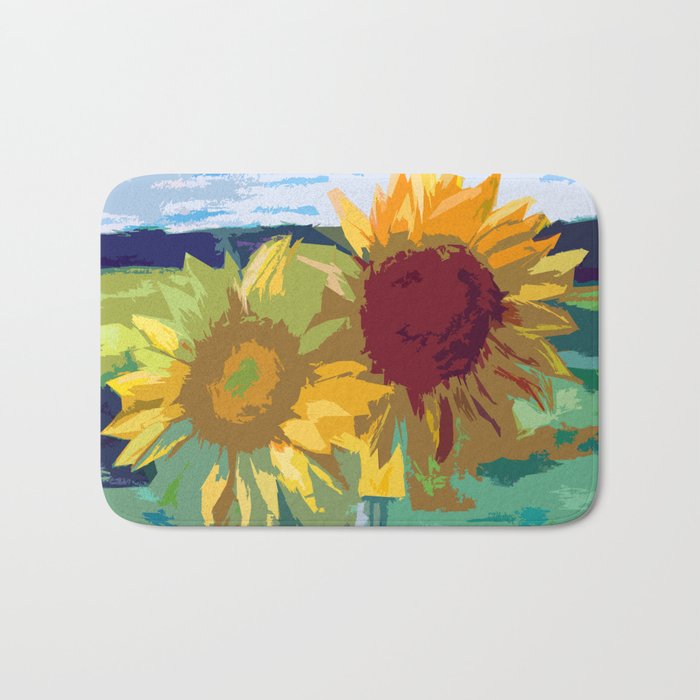 Sunflowers 002 Bath Mat