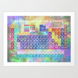 periodic table of elements Art Print
