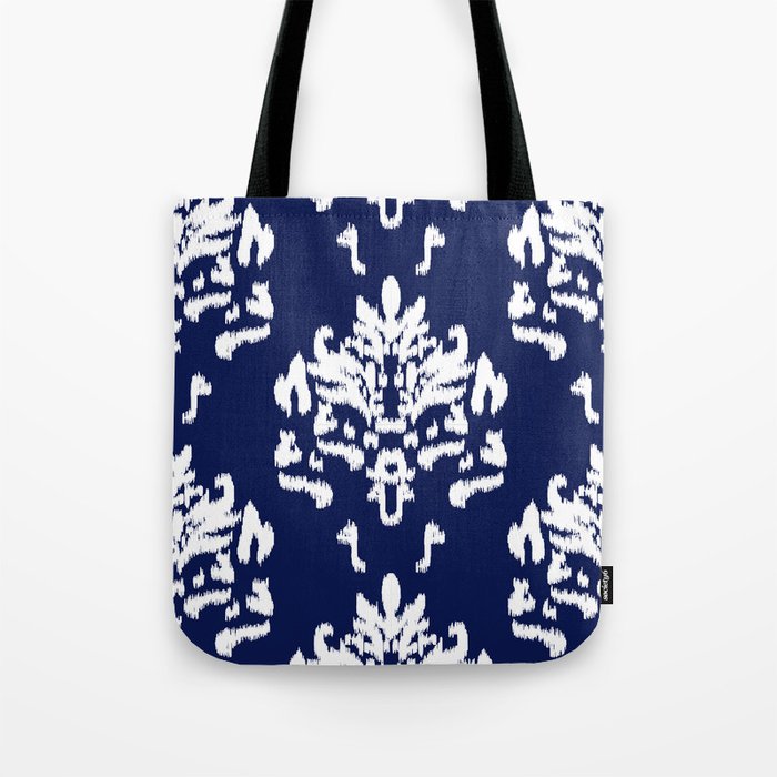 SOPHISTICATED- NAVY IKAT Tote Bag