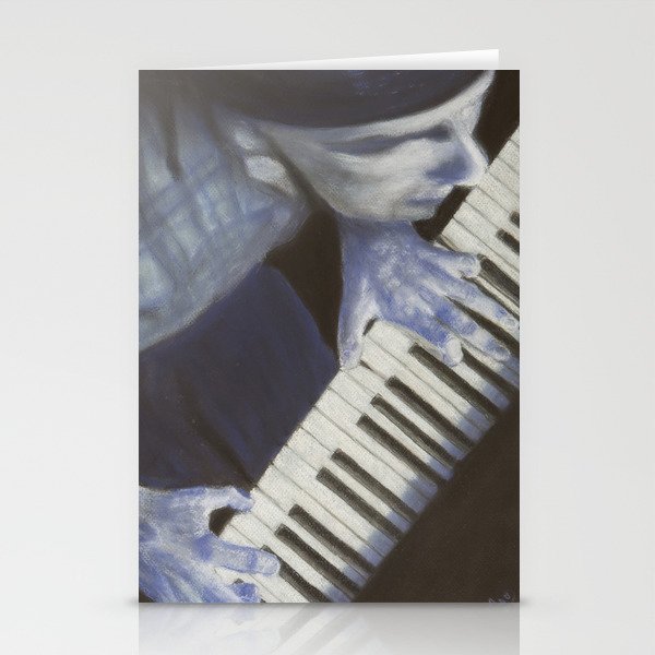Piano blues man Stationery Cards