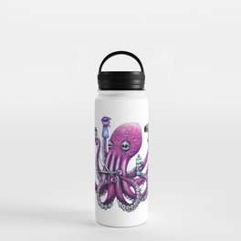 "Octo Stylist" - Octopus Hairdresser Water Bottle