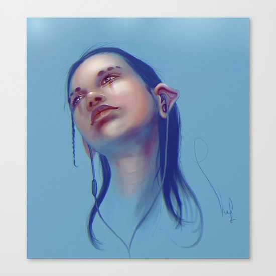 Sci-fi Music listening Canvas Print