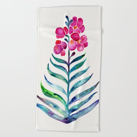 Blooming Orchid – Fuchsia & Indigo Palette Beach Towel