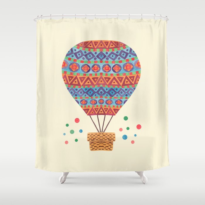 Hot Air Balloon Shower Curtain By Haidishabrina