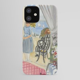 Henri Matisse Woman at The Open Window in Nice iPhone Case | Mattisse, Oil, Matisse, View, Landscape, Boats, Vintage, Contemporary, Ocean, Beach 