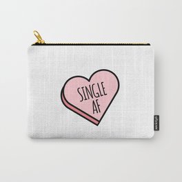 Single AF | Funny Valentine's Candy Heart Carry-All Pouch