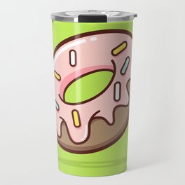 Doughnut - Green Travel Mug