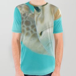 Mexico Photography - Sea Turtle In The Beautiful Water All Over Graphic Tee