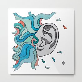 Ear Metal Print