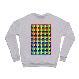 Bright Color Diamond Pattern Crewneck Sweatshirt