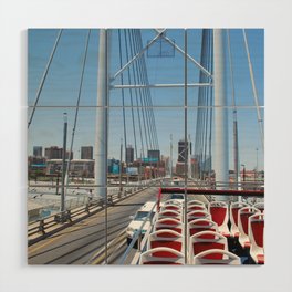 South Africa Photography - Double-Decker Bus Driving Over A Bridge Wood Wall Art