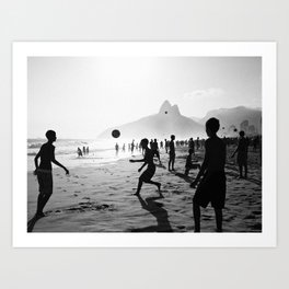 Beach Soccer at Ipanema Art Print