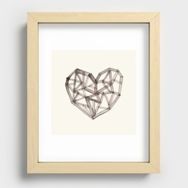 Wooden Heart Recessed Framed Print