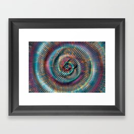 Color Sound-2 (rainbow gasoline spiral splatter) Framed Art Print