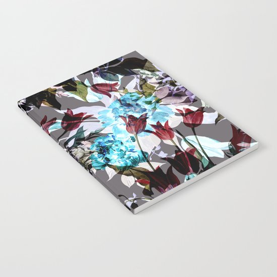 Seamless Absract Flower Pattern Notebook