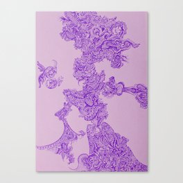 Purple lady Canvas Print