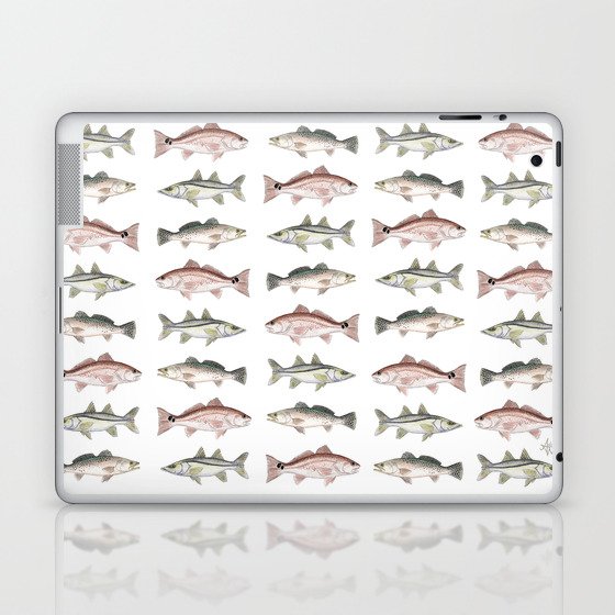 Pattern: Inshore Slam ~ Redfish, Snook, Trout by Amber Marine ~ (Copyright 2013) Laptop & iPad Skin