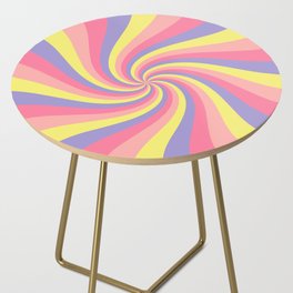 Spiraling Pastel Side Table