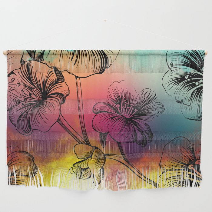 Sunset Floral Wall Hanging