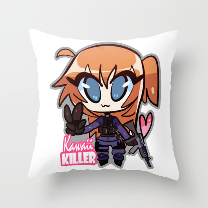Cs:go : sticker "Kawaii killer ct" Throw Pillow
