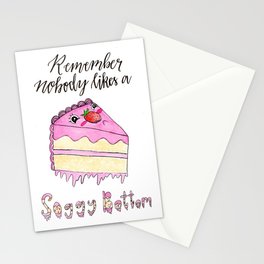 Soggy bottom, Great British Bake Off, Mary Berry Stationery Card