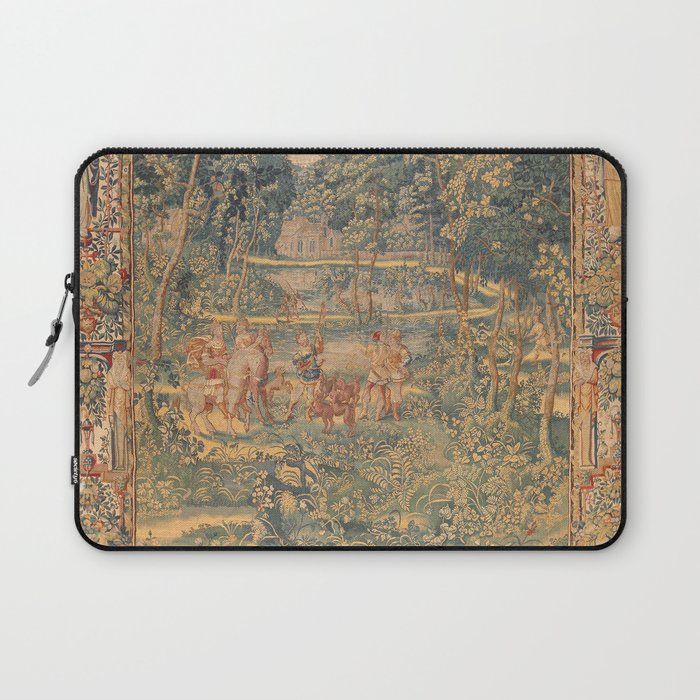 Antique 17th Century French Hunting Tapestry Laptop Sleeve