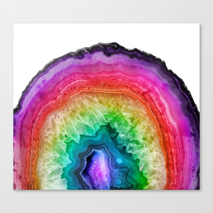 Rainbow Geode Canvas Print