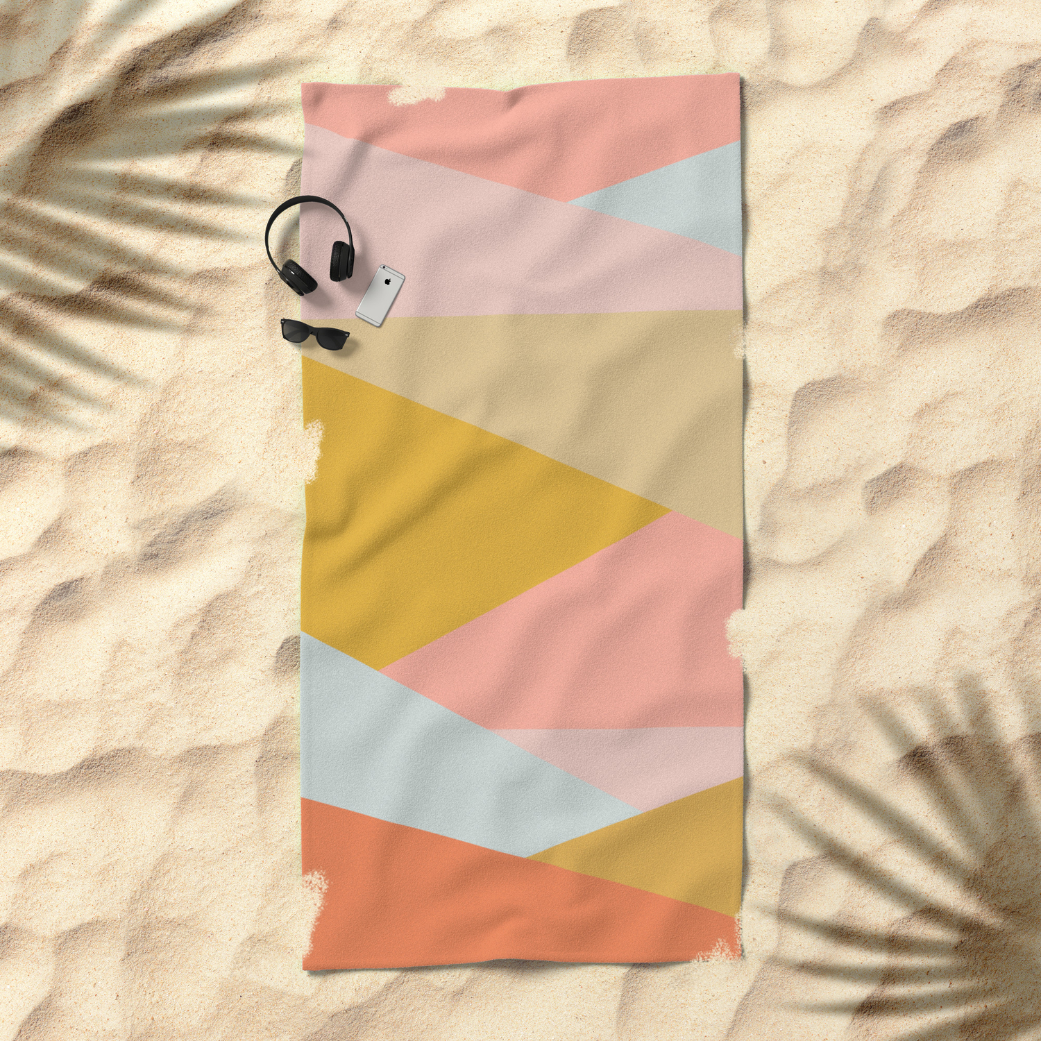 Large Triangle Pattern In Soft Earth Tones Beach Towel By Junejournal Society6 Large Triangle Pattern In Soft Earth Tones Beach Towel By Junejournal Society6