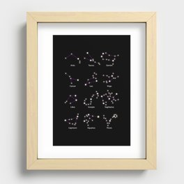 XII Constellations of Zodiac Astrology  Recessed Framed Print
