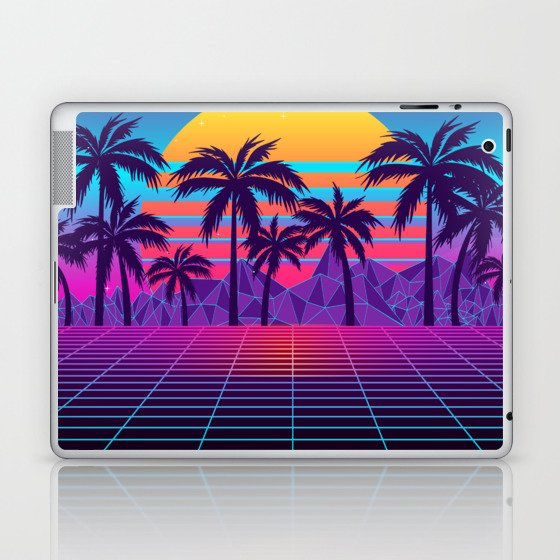 Solemn Retrowave Sunset Laptop & iPad Skin