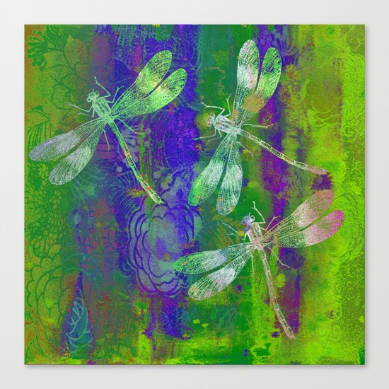 A Dragonflies QD Canvas Print