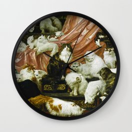Classical Masterpiece 1893 - My Wife's Lovers by Carl Kahler Wall Clock | Cat, Houseofcats, Tabby, Curated, Catlady, Meow, Cats, Jeanpaulferro, Felines, Carlkahler 
