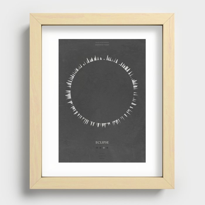Eclipse - minimal poster Recessed Framed Print