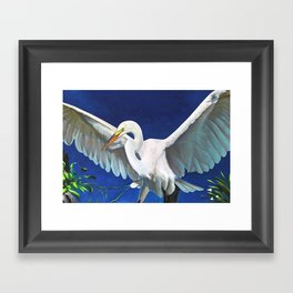 Tropical Florida Art - Egret Majesty Framed Art Print
