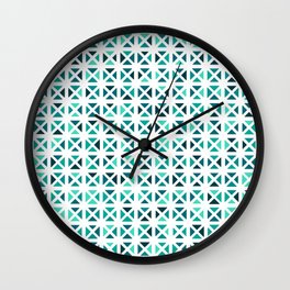 Rounded Triangle Pattern (Teal) Wall Clock