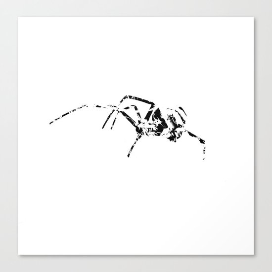Black Widow Scribble Canvas Print