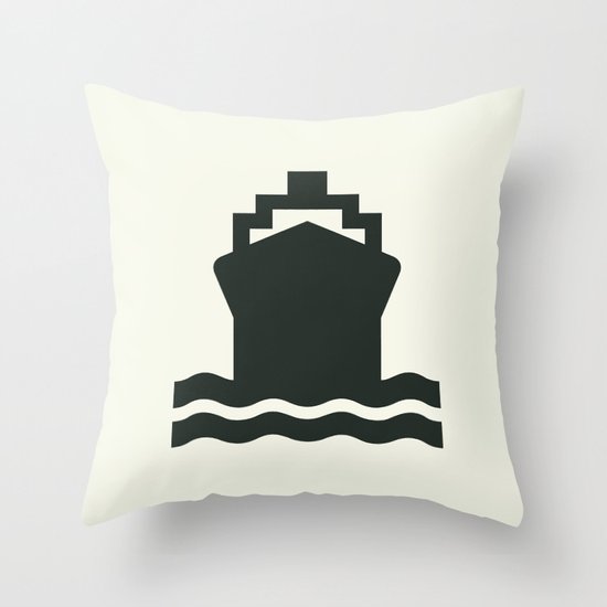Ship Throw Pillow