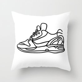 Sneakers Outline #1 Throw Pillow