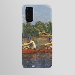 Boston's Head of the Charles River Regatta crew rowing sculling Biglin Brothers racing boats landscape masterpiece by Thomas Eakins Boston's Head of the Charles Regatta Android Case