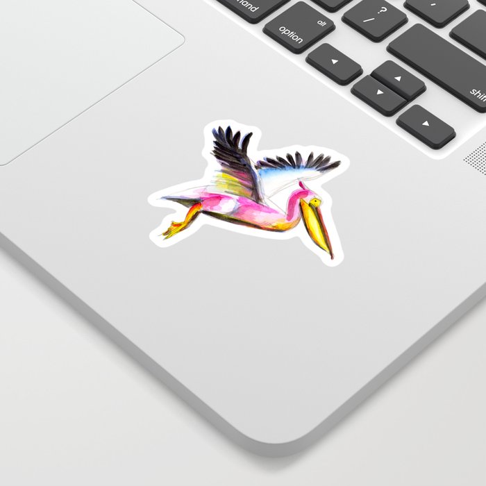 Flight of the Pelican Sticker