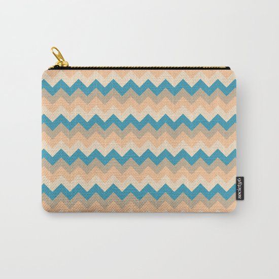 Colorful Chevron Pattern IV Carry-All Pouch