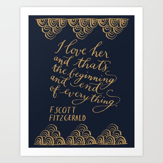 F. Scott Fitzgerald Quote Art Print