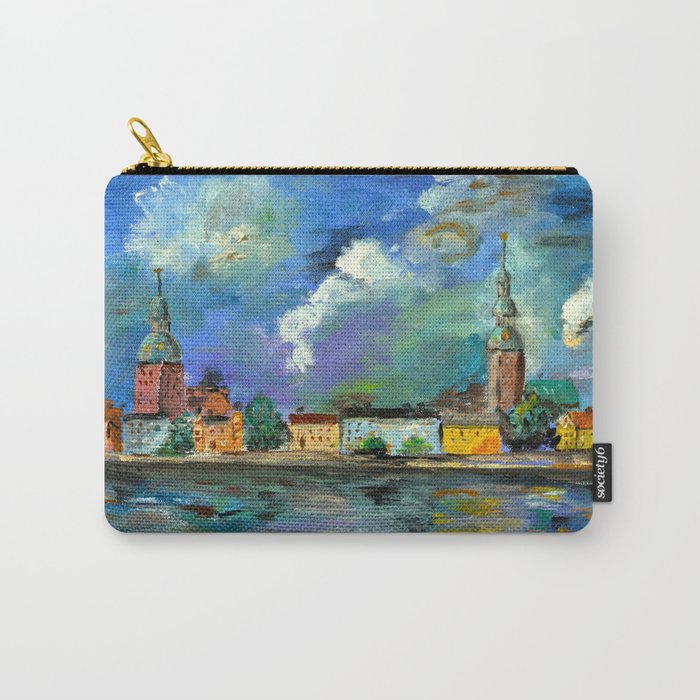 A Night of Color in Riga Carry-All Pouch