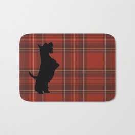 Scottie Dog and Scottish Check Bath Mat | Scottie, Digital, Scottishcheck, Graphicdesign, Tartan, Pattern, Scottiedog, Scottishterrier 