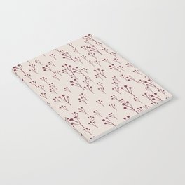 Beautiful red berries on tan background Notebook