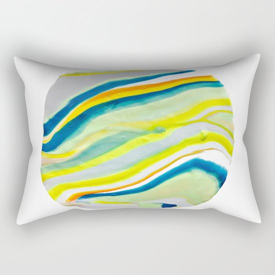 Earth Lines Marbling, Unite Rectangular Pillow